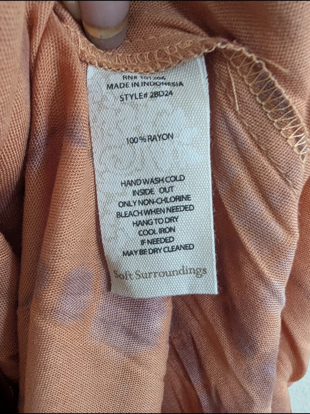 Soft Surroundings Rayon Tiedye Maxi Dress with Trim Sz Large - Picture 5 of 6